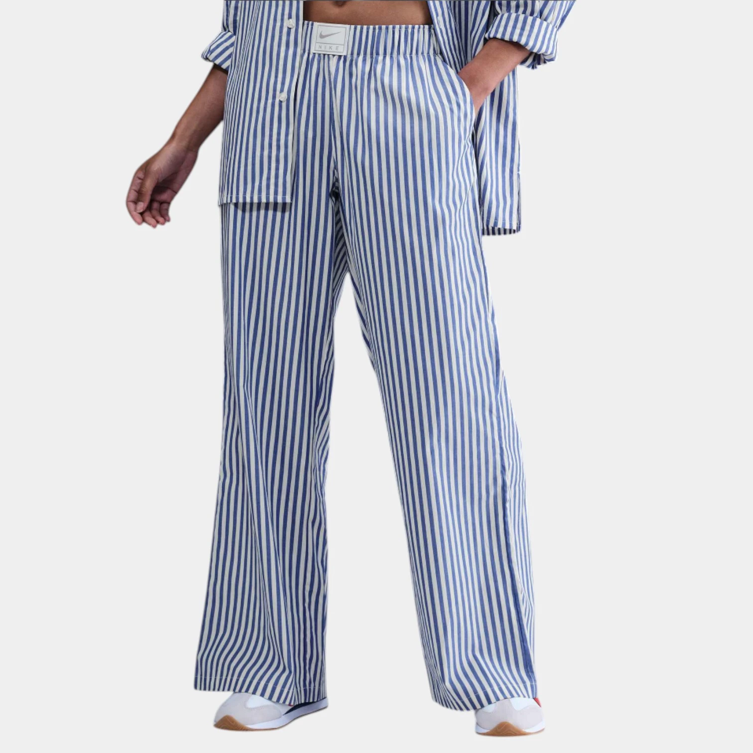 брюки w nsw stripe ppln pnt