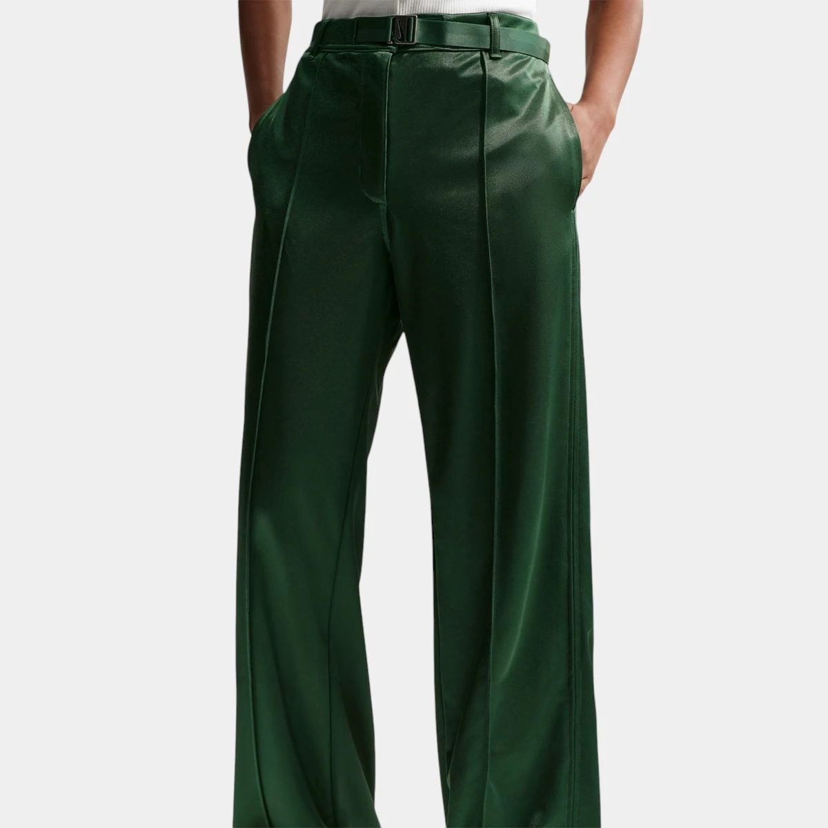 брюки w nsw belted pintuck pant mod